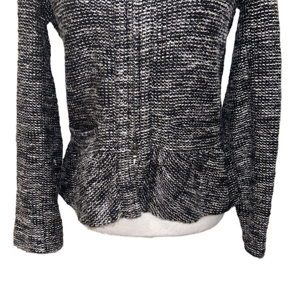 J. Crew Boucle Tweed Peplum Black Gray White Cropped Blazer - S - Picture 7 of 14
